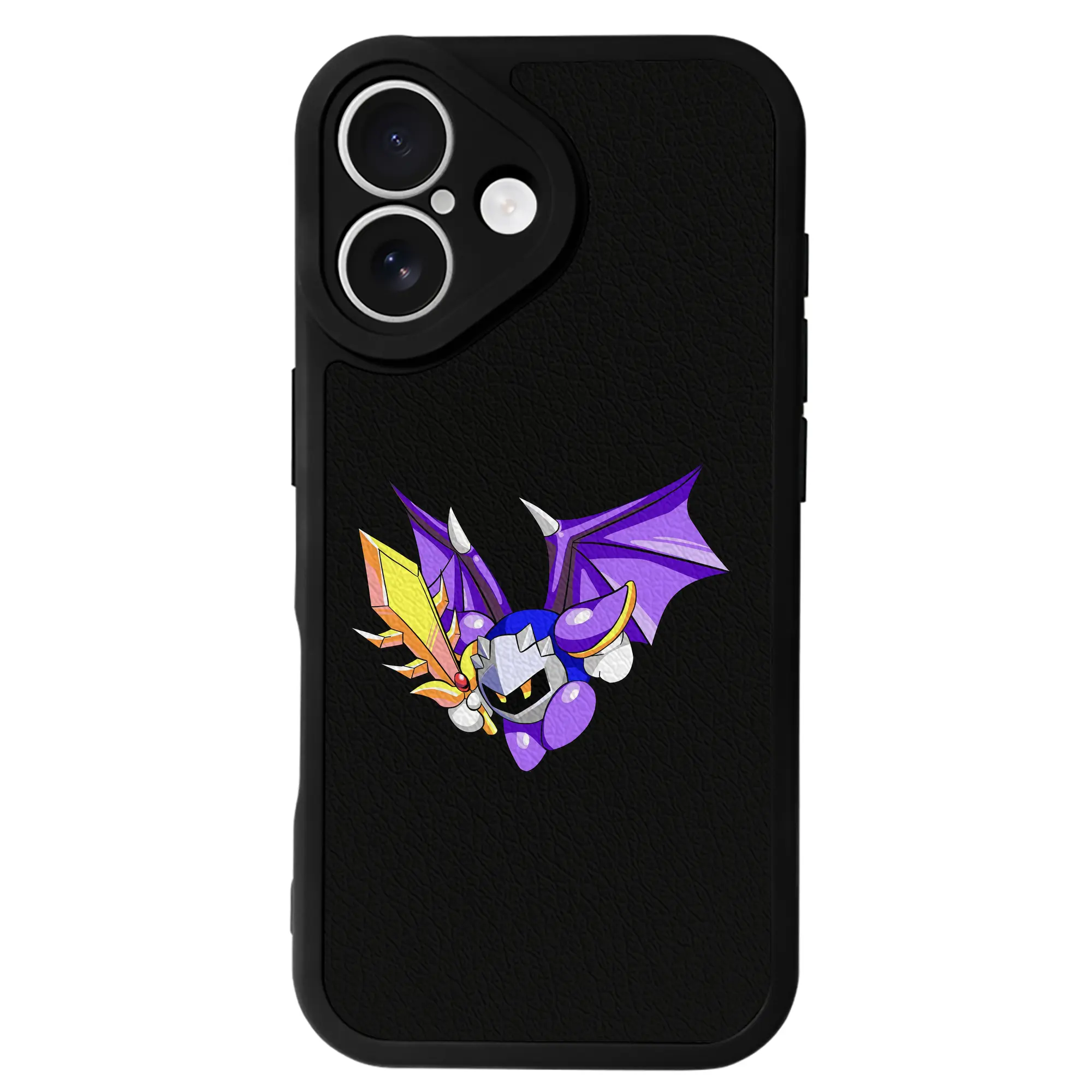 星のカービィ グッズ メタナイト - IPhone 16シリーズ対応 ・ シリコンスマホケース ・ レザー調 ・ 高精度フィット ・ 耐衝撃 ・ ワイヤレス充電対応 ・ 精密カット